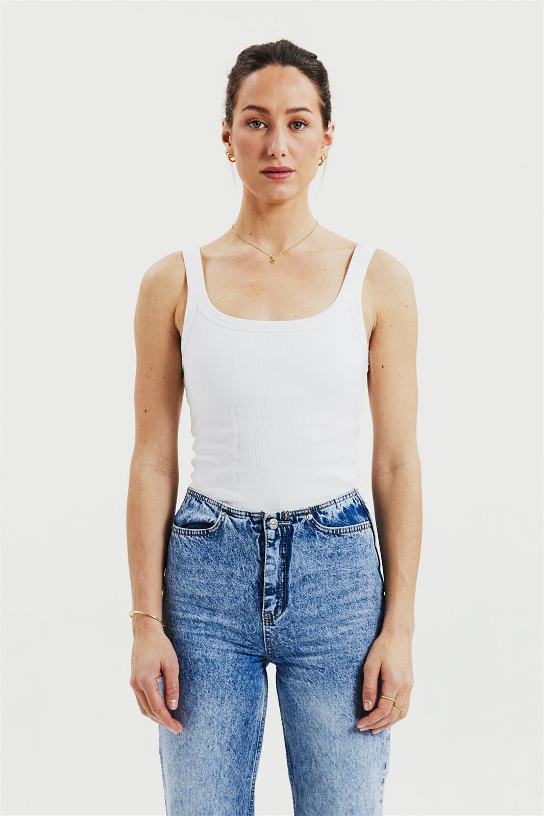 Top Modell: Singlet Ribbed GOTS