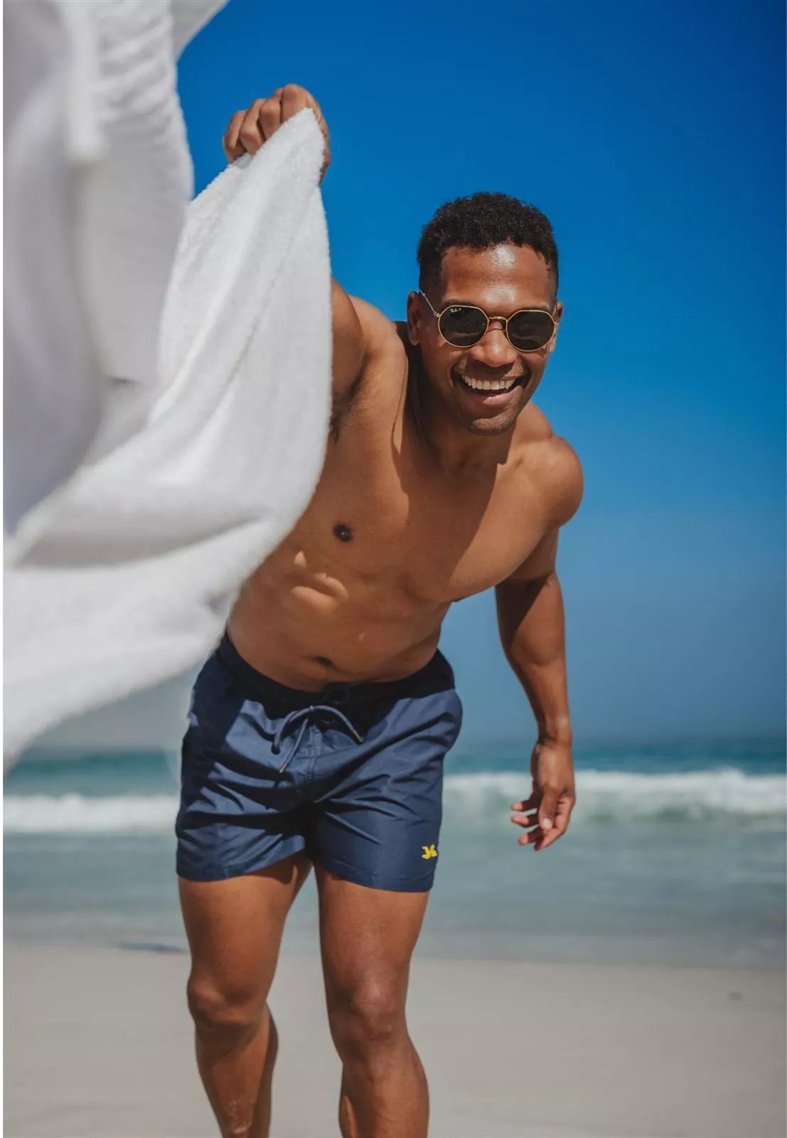 Badehose mit kleinem Motiv