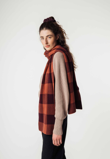 Jacquard Rippstrick Schal Modell: Asmee