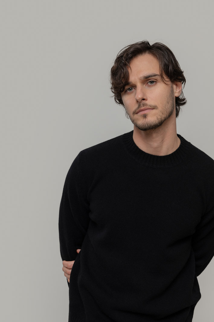 Rollkragen-Pullover aus recyceltem Kaschmir Modell: Dimitri