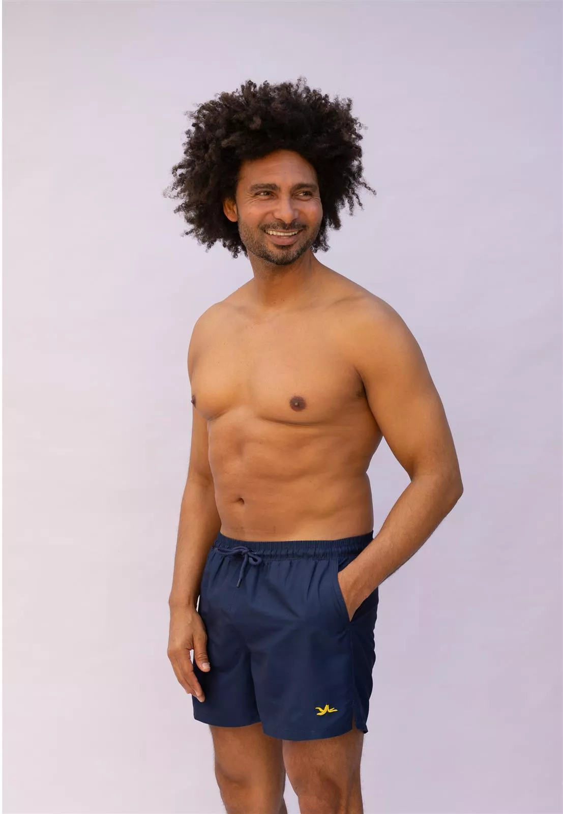 Badehose mit kleinem Motiv
