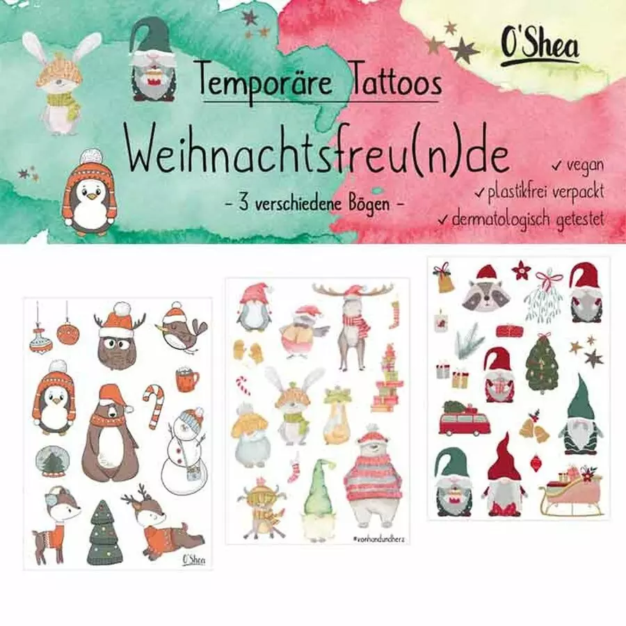 Kindertattoos Weihnachten