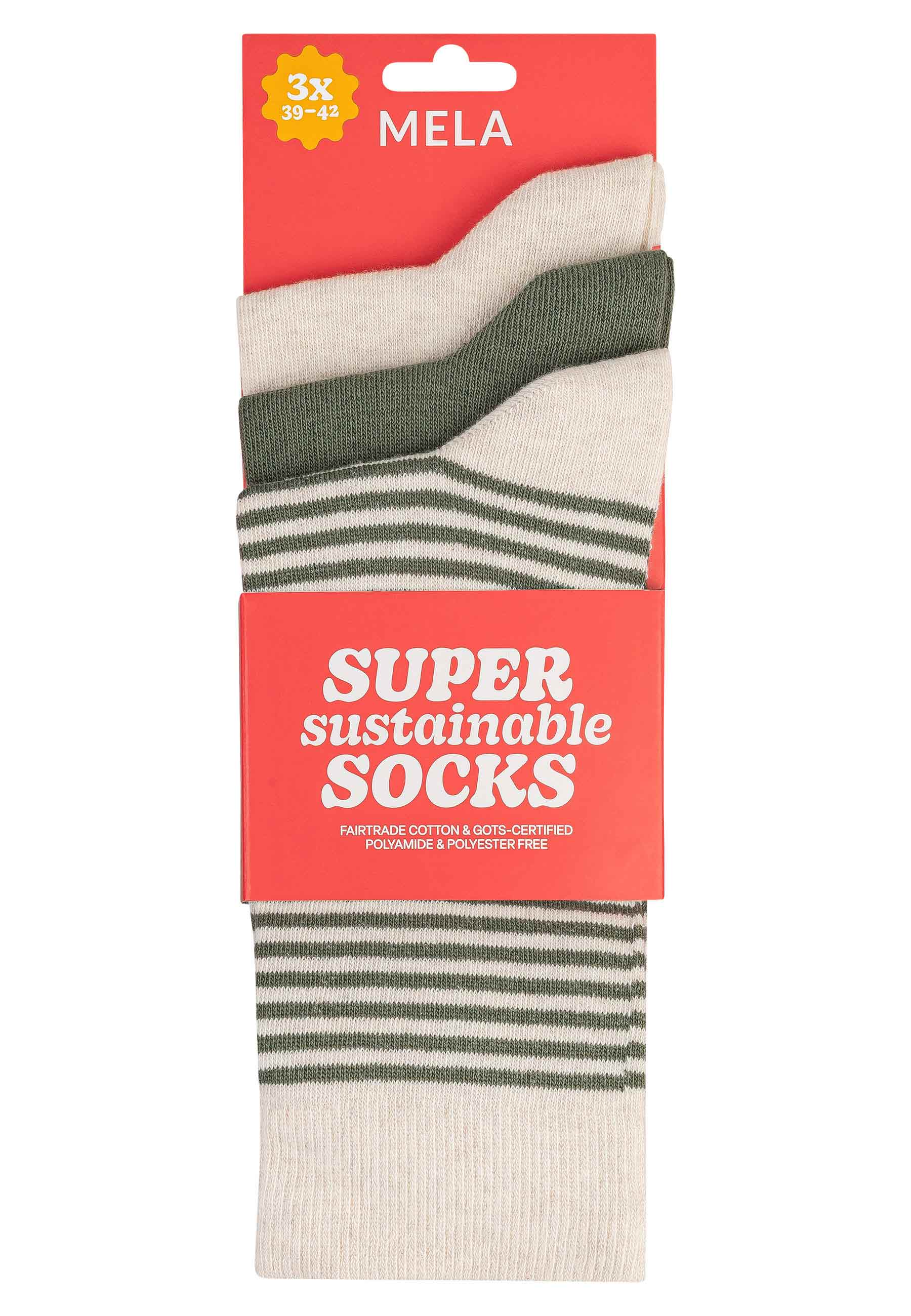 Baumwoll-Socken GOTS, 3er-Pack
