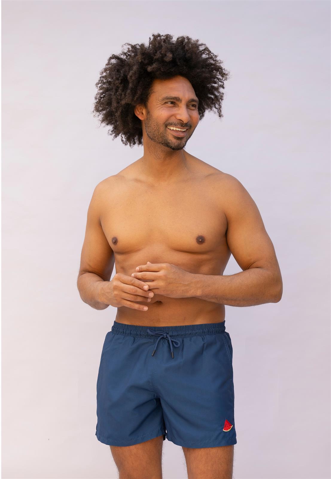 Badehose mit kleinem Motiv