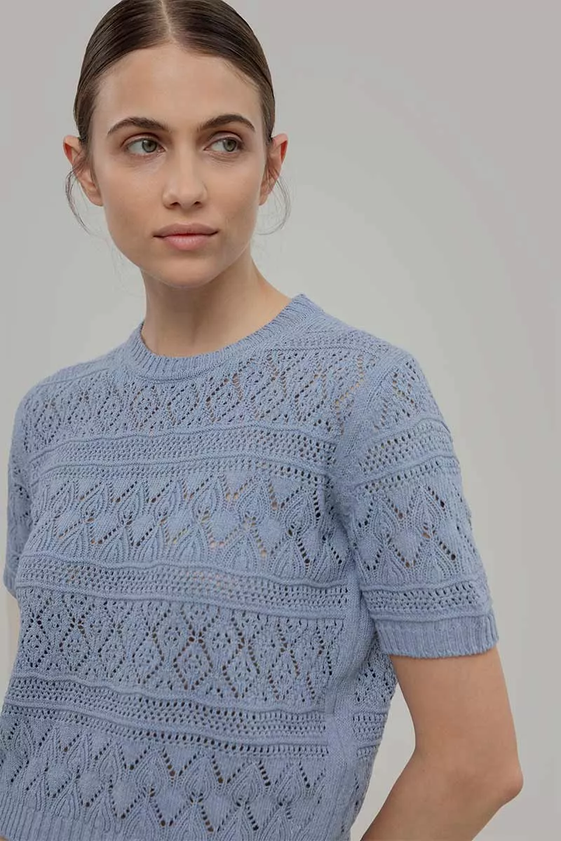 Strickmuster T-Shirt Modell: Neda