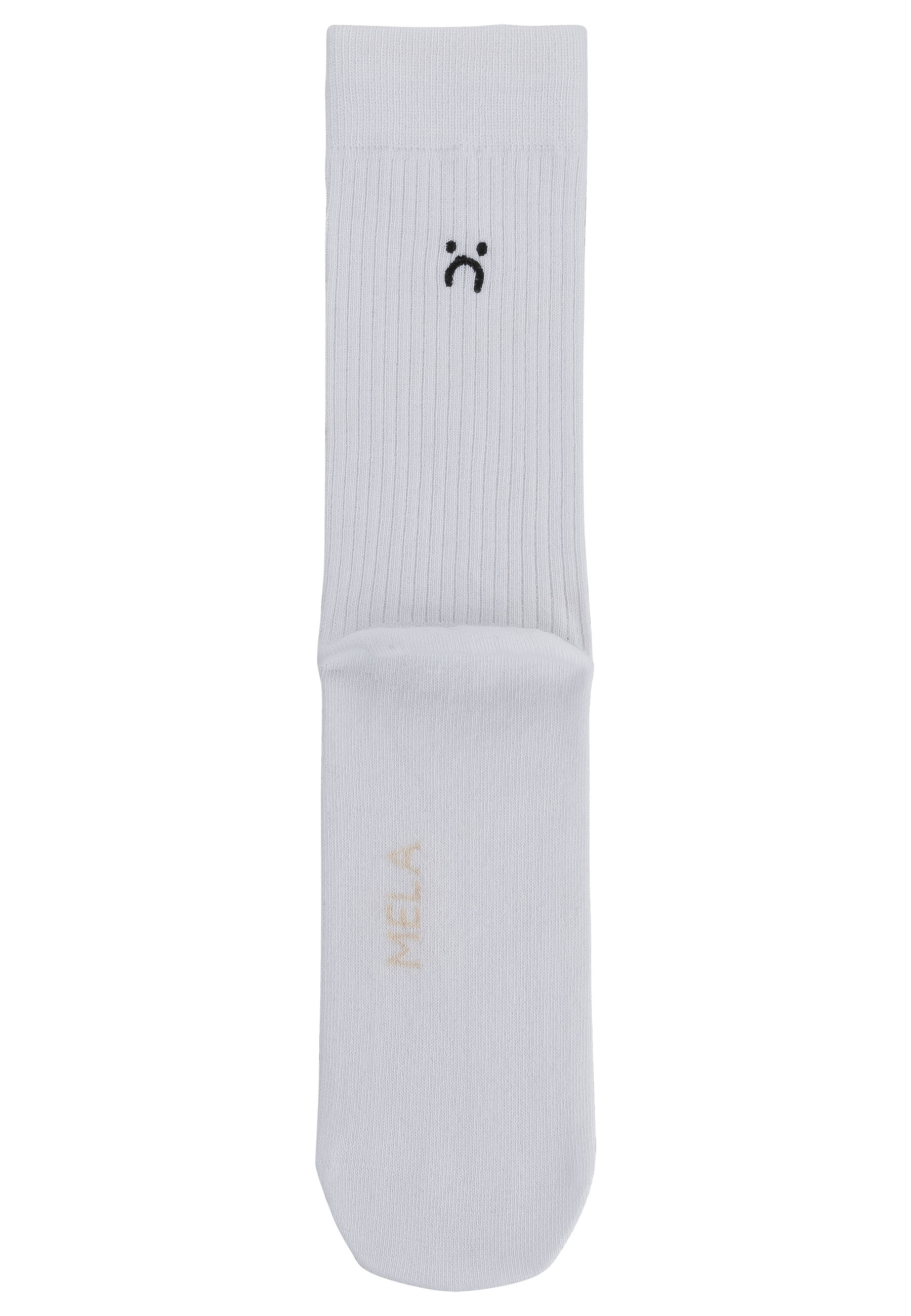 Gerippte Socken mit Stickerei, 5 er Pack