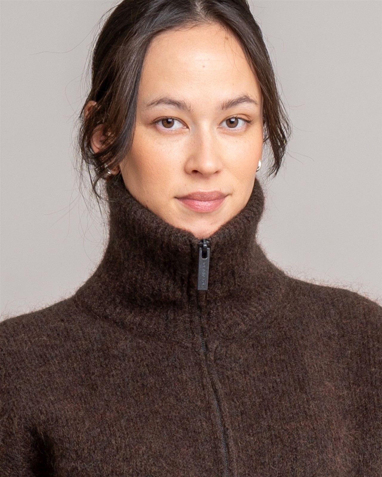 Mohair Cardigan mit Reißverschluss Modell: Susy