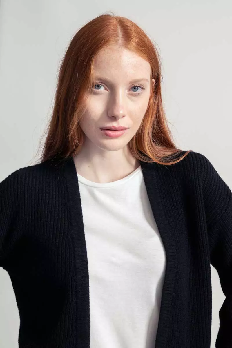 Cardigan-Donna-Cashmere-rigenerato-Margherita-8.jpg Kaschmir Cardigan Modell: Margherita