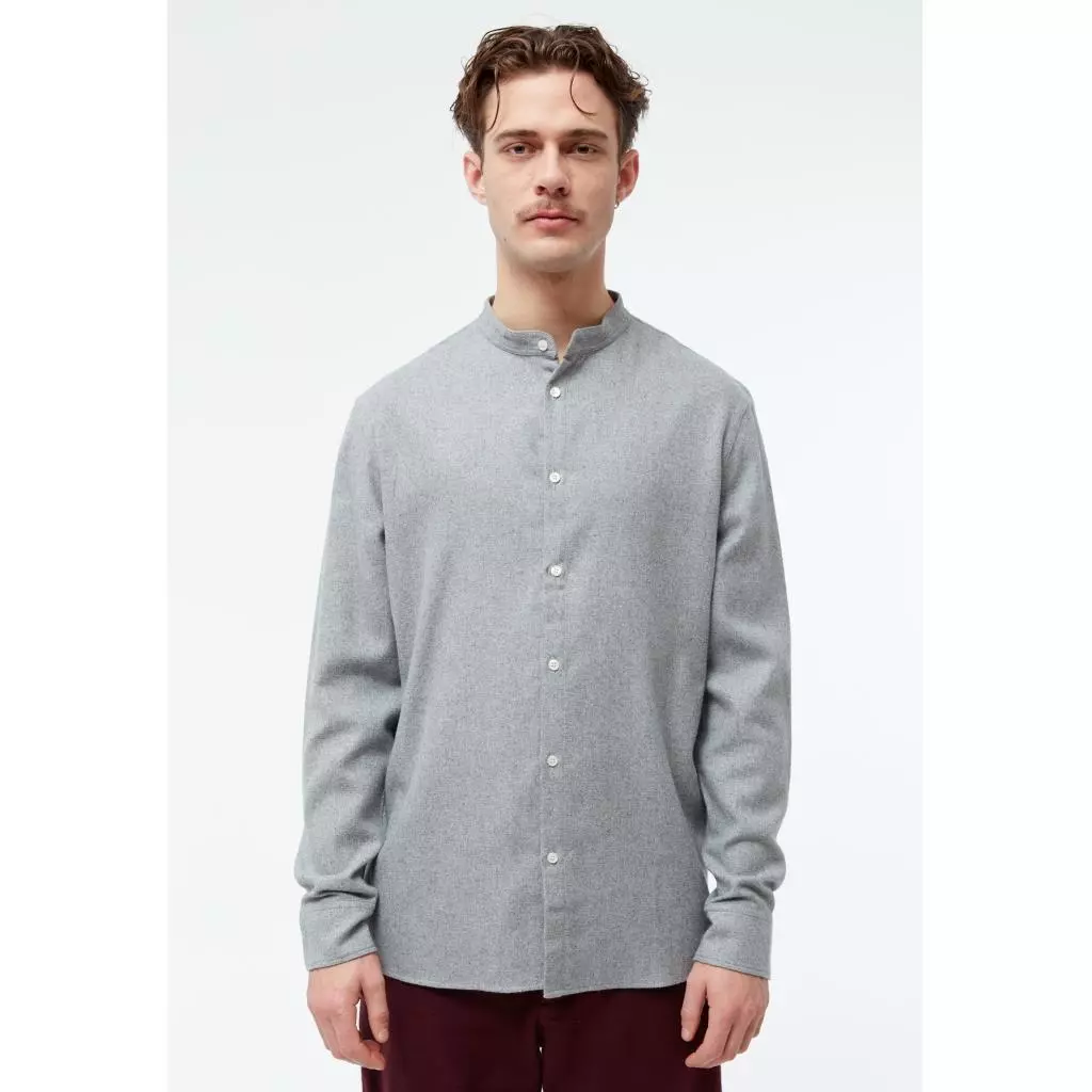 Flanell Stehkragenhemd Modell: Wes Flanell Stehkragenhemd Modell: Wes