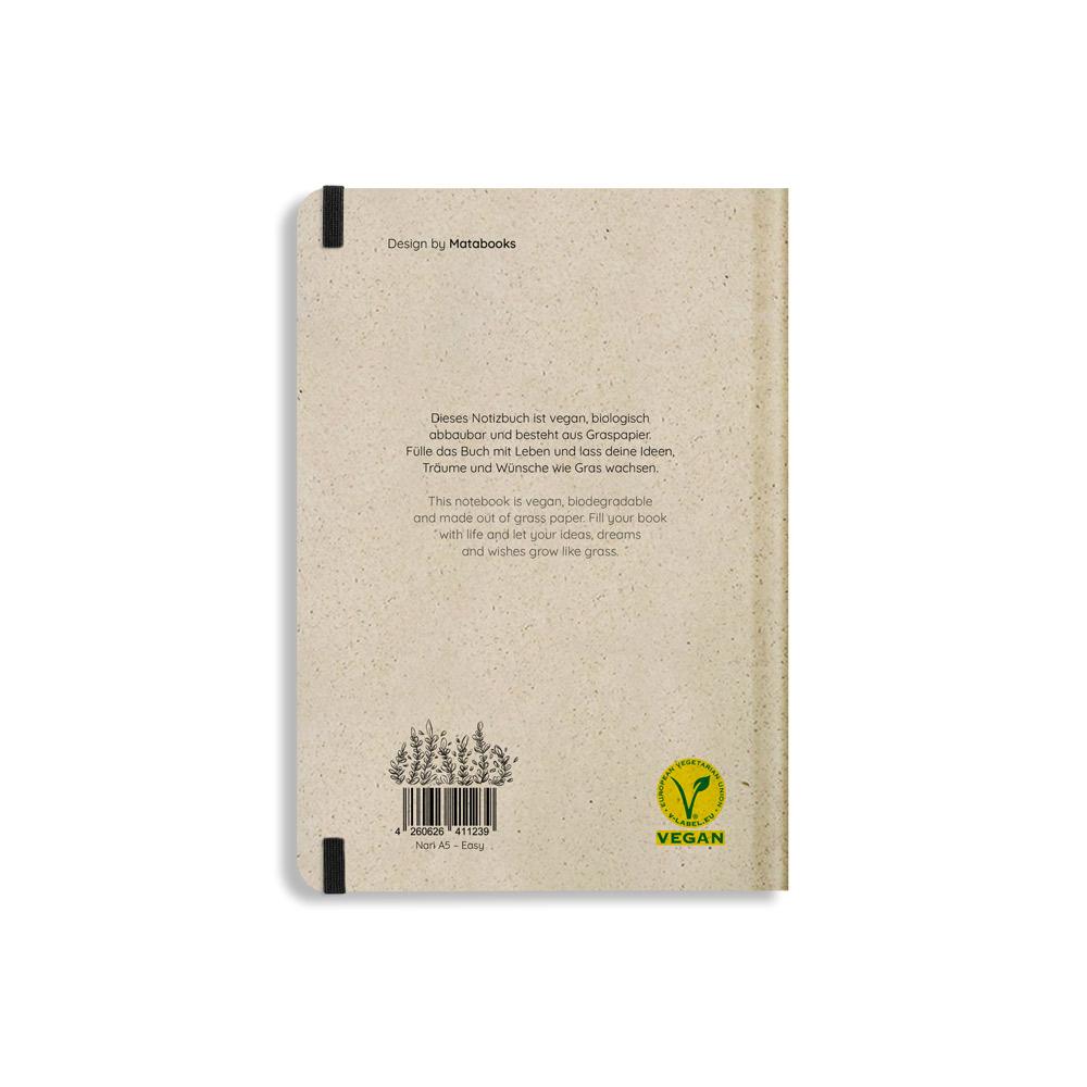 Notizbuch Graspapier A5 Modell: Nari