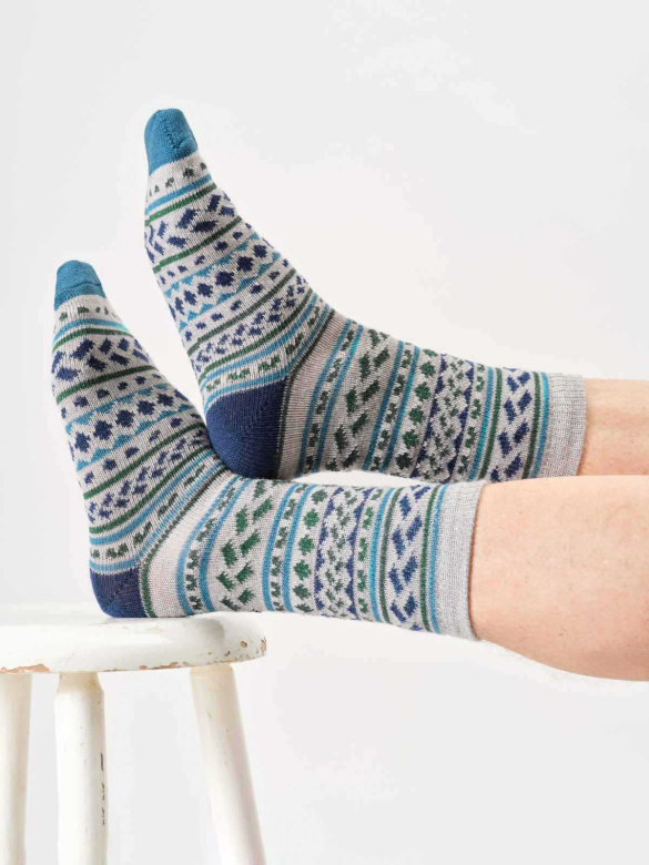 Wollsocken Modell: Erskine Fair Isle