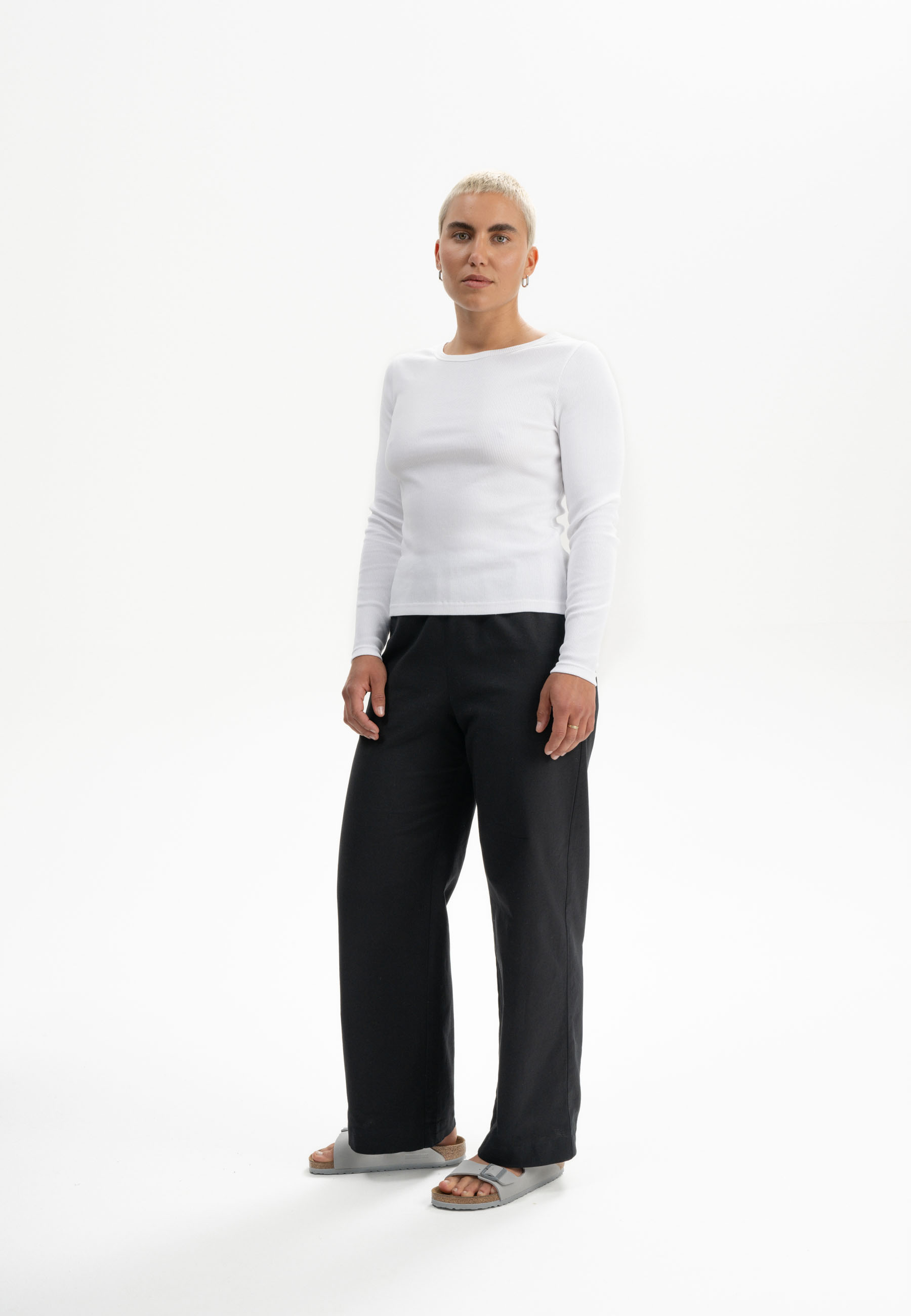 Geripptes Longsleeve Modell: Mehar GOTS