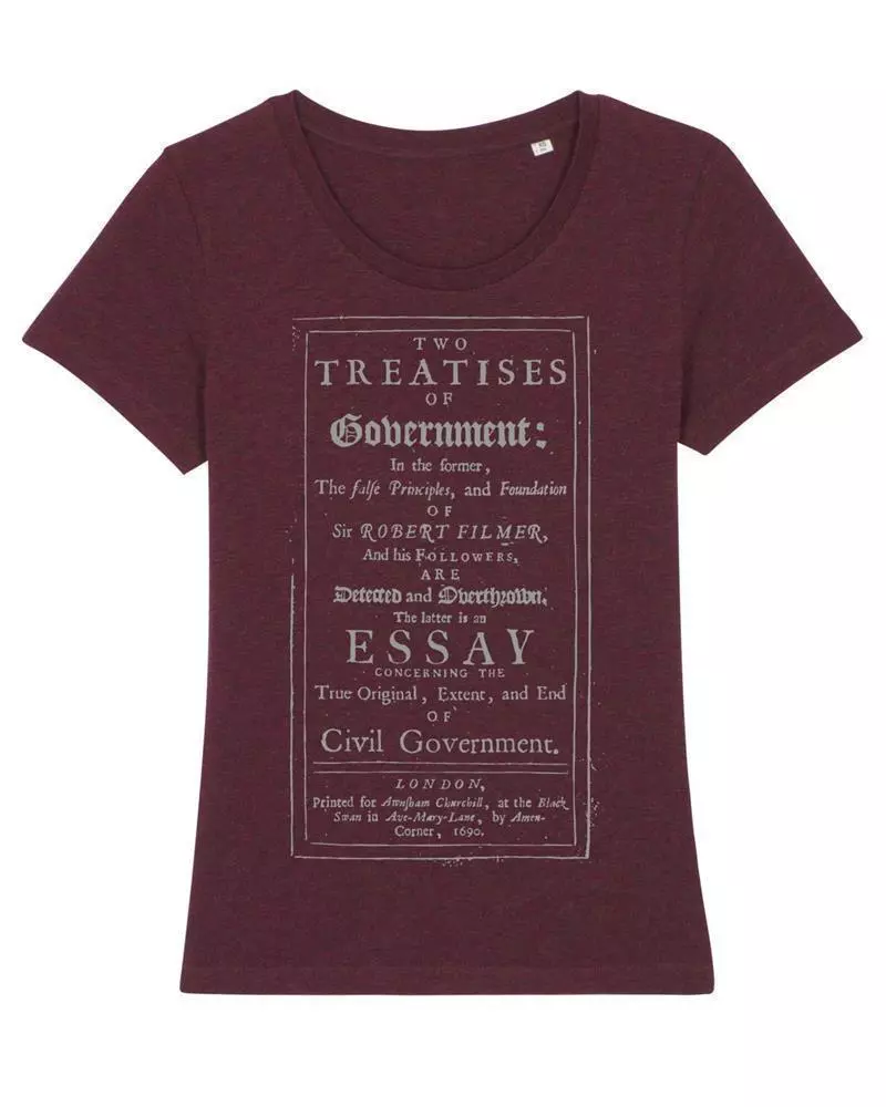 Pol1 Front Expresser Heather Grape Red Politik T-Shirt Gesellschaftsvertrag