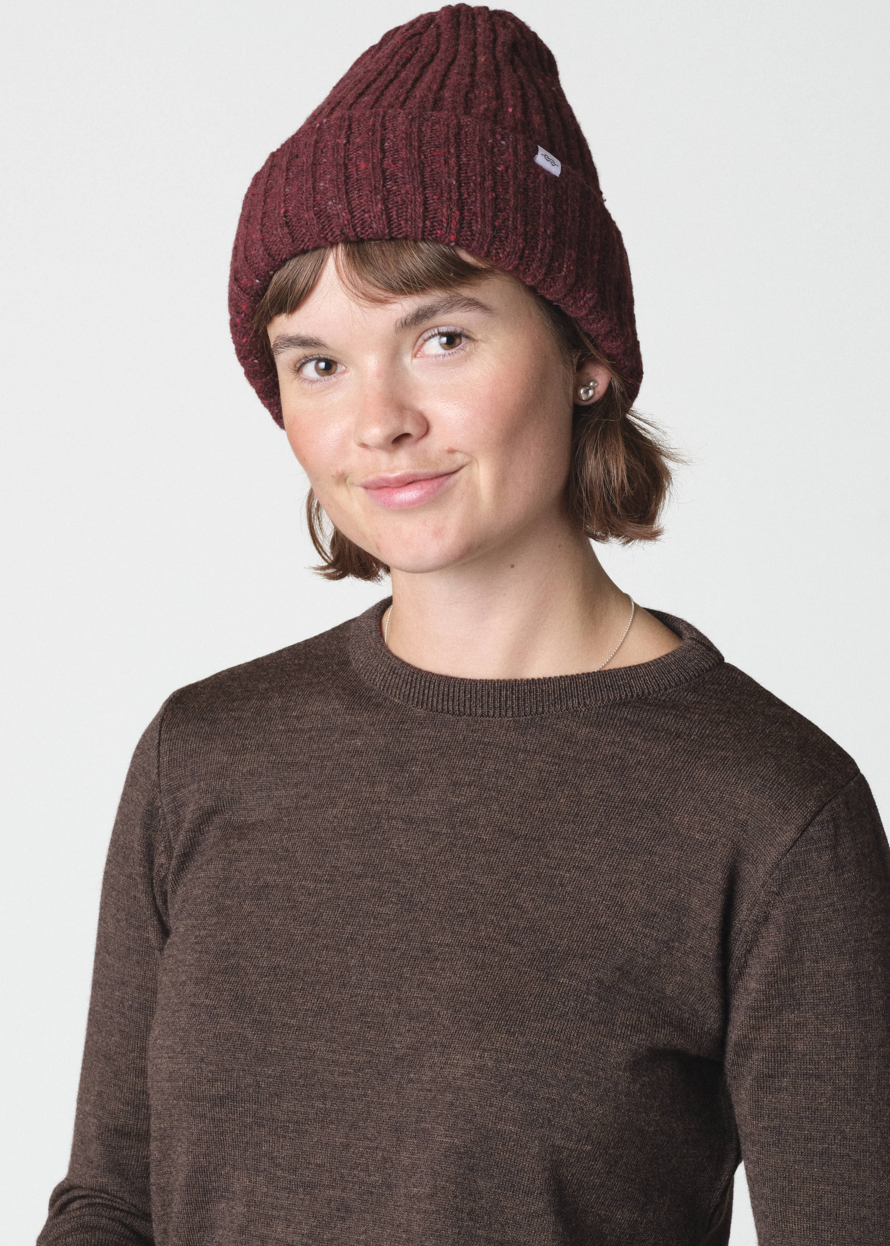 Melange Beanie aus Merinowolle