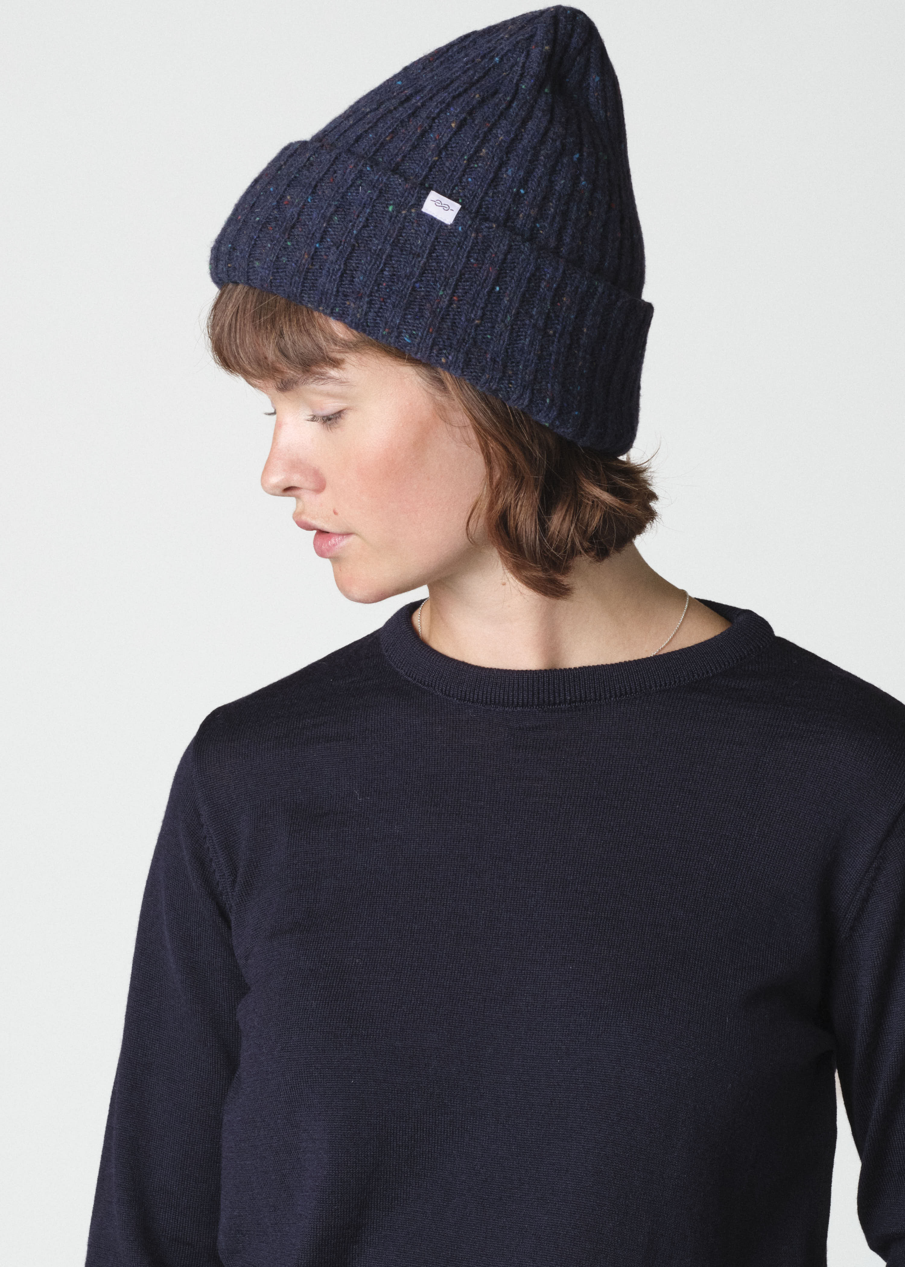 Melange Beanie aus Merinowolle