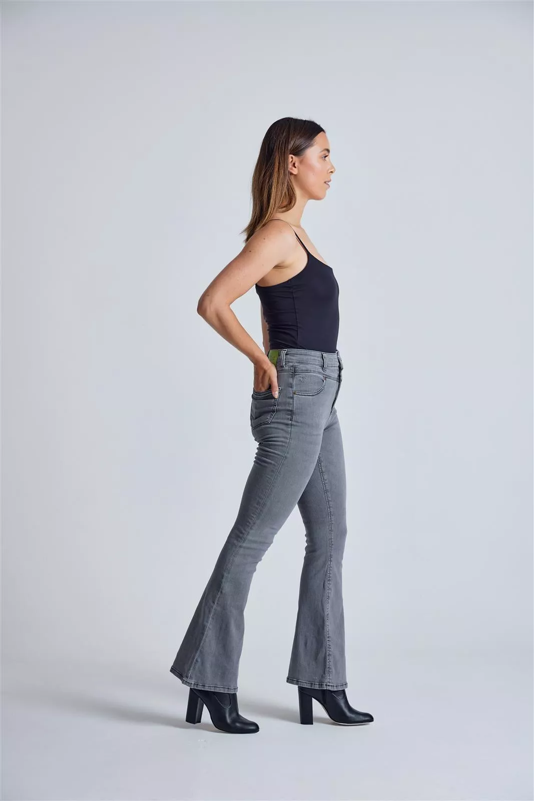 Schlaghose High Waist Skinny Modell: Mavis