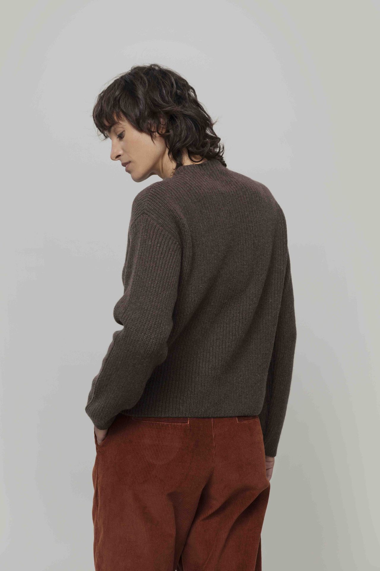 Rippstrick-Pullover aus recycelter Kaschmirwolle Modell: Melissa