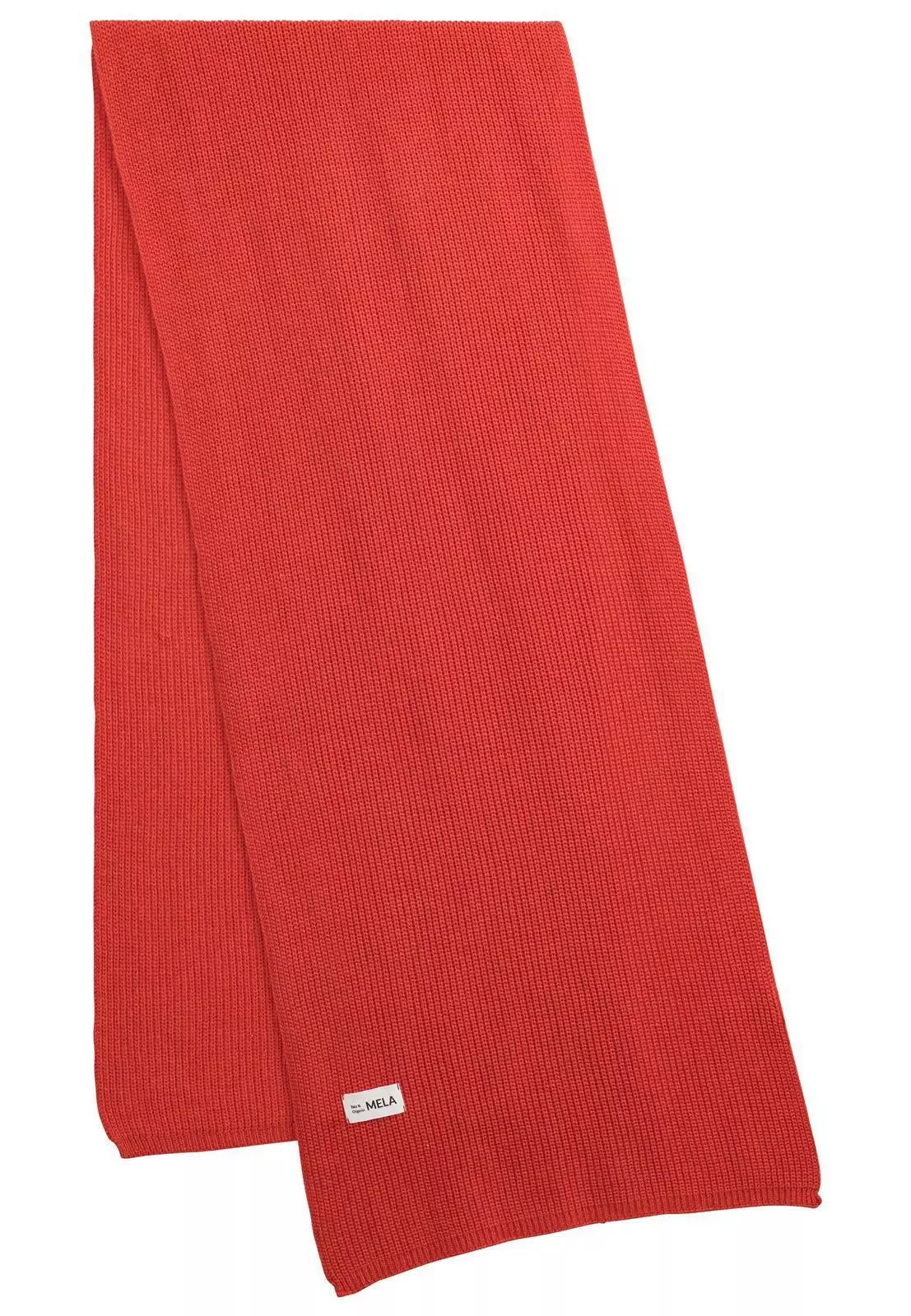 Unisex-Rib-Knit-Scarf-NAGNA_red-apple-blend_01.jpg Rippstrick-Schal Modell: Nagna GOTS