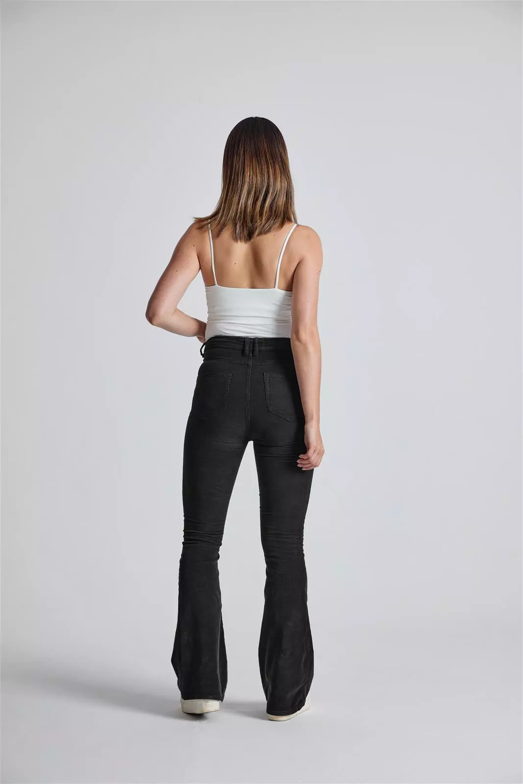 Cord-Schlaghose High Waist Skinny Modell: Mavis