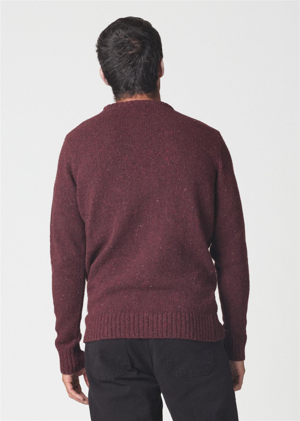 Melierter Woll-Strickpullover Modell: Aage