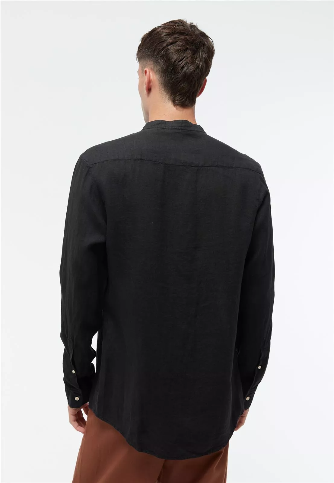 Leinen Stehkragen-Hemd Modell: Wes