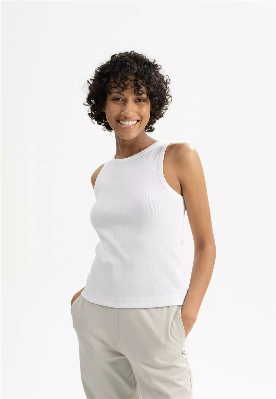 Geripptes Tanktop Modell: Drisna GOTS