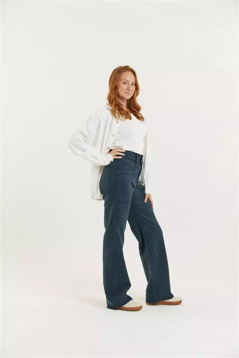 Dinah_navy_2 Tencel High Waist Hose Modell: Dinah