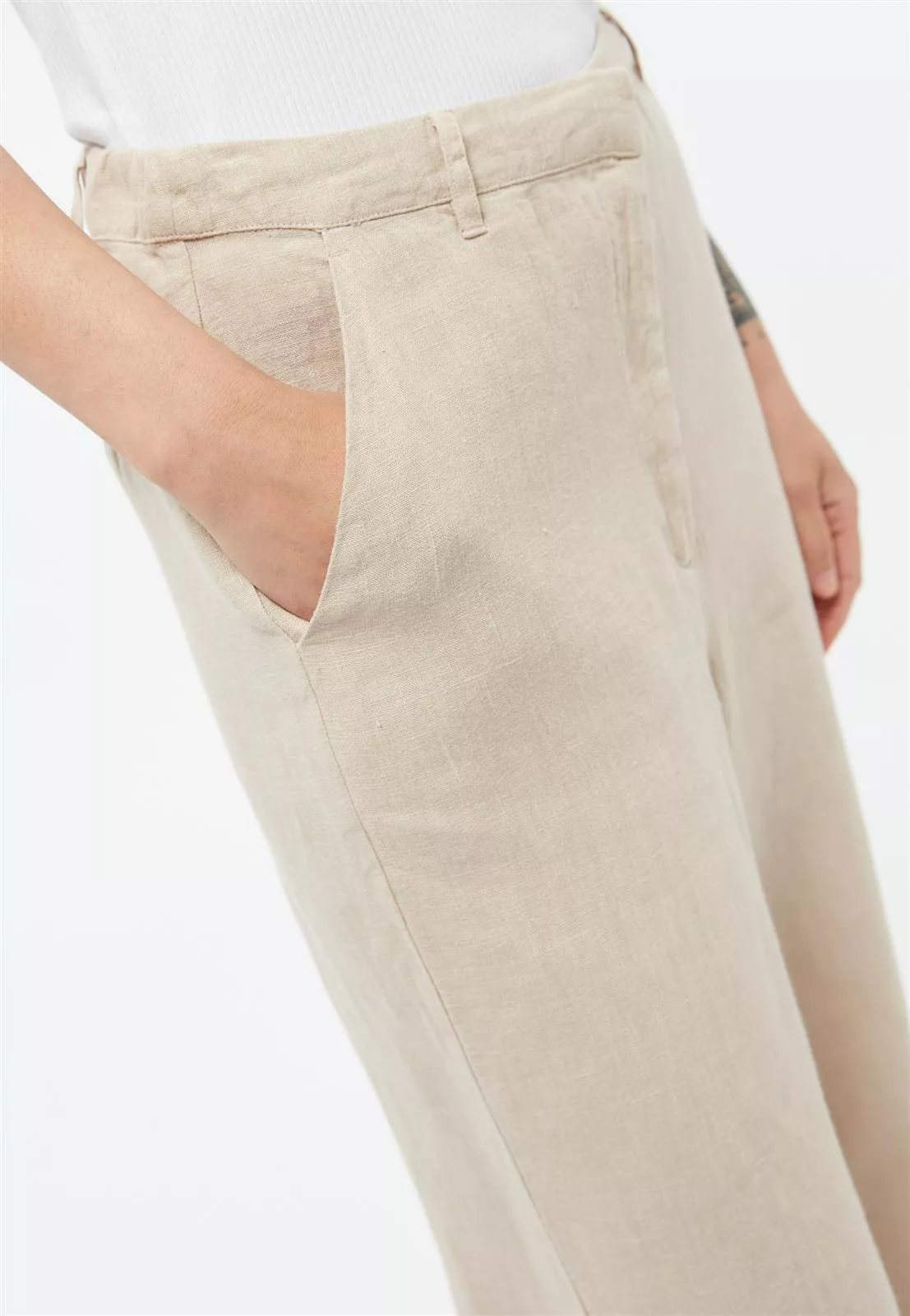 Wide Leg Leinen-Hose Modell: Beatrice