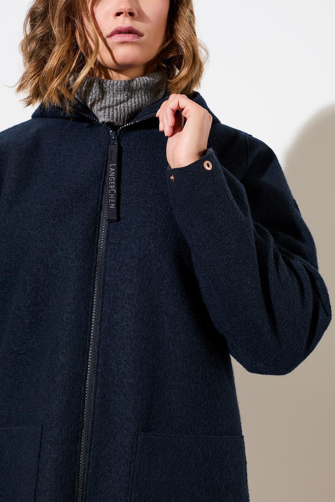 Kapuzenjacke aus Wollwalk
