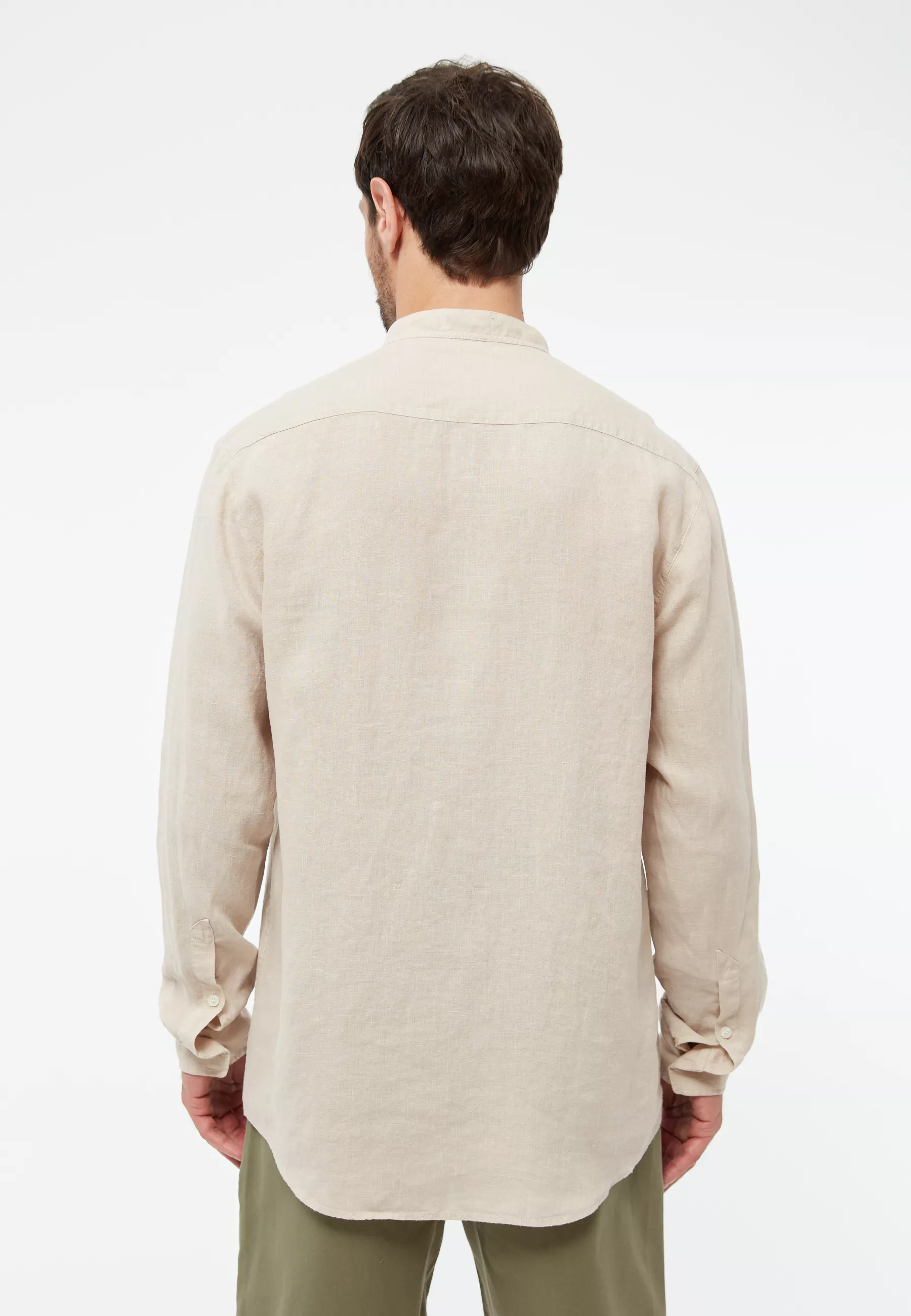 Leinen Stehkragen-Hemd Modell: Wes