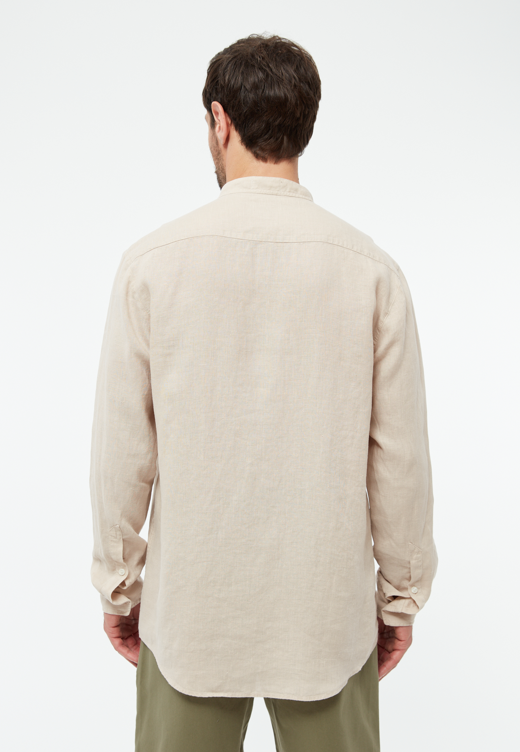 Leinen Stehkragen-Hemd Modell: Wes