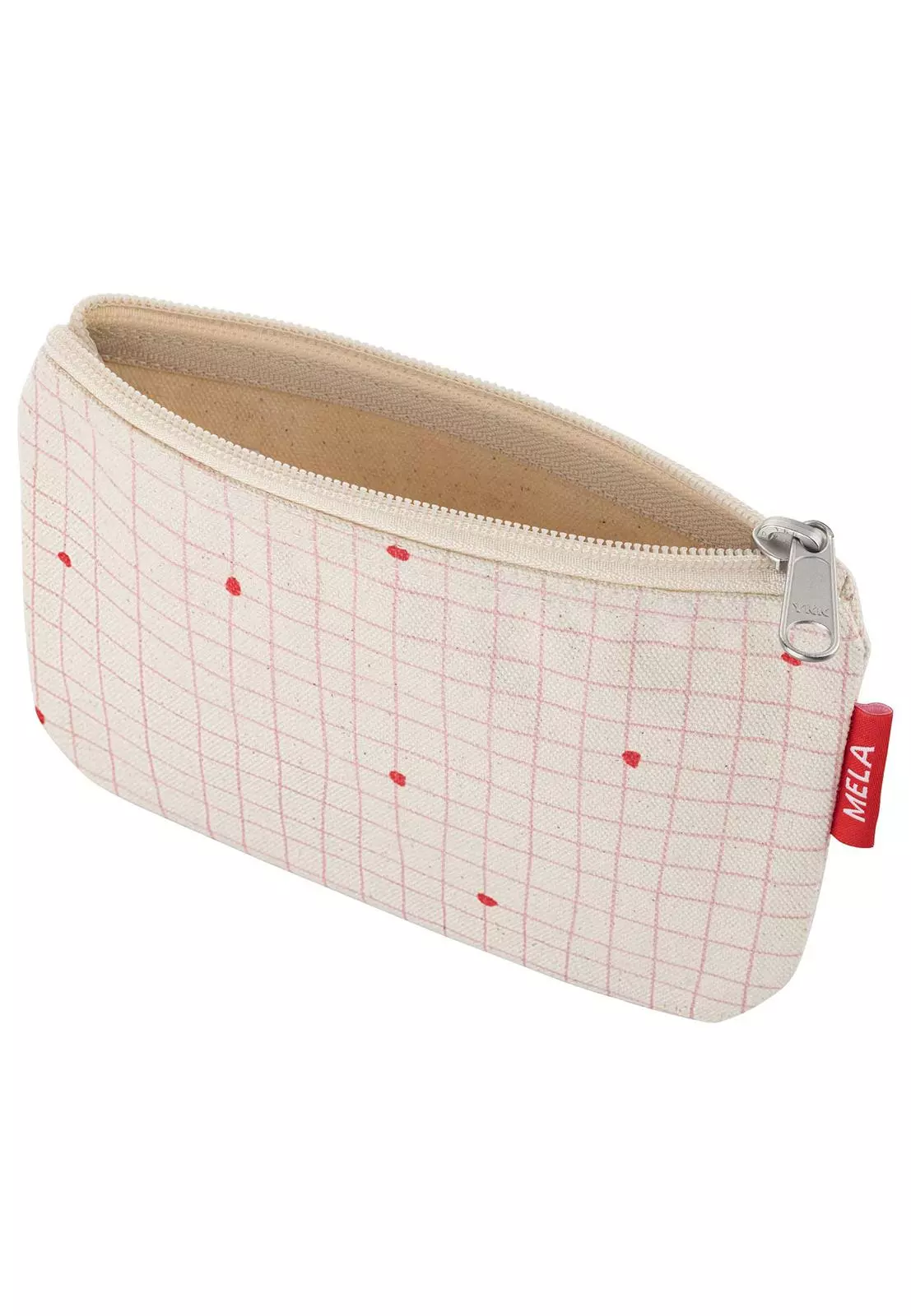 Small-Pouch-_greige_candy-grid-print_02.jpg Kosmetiktasche Klein GOTS