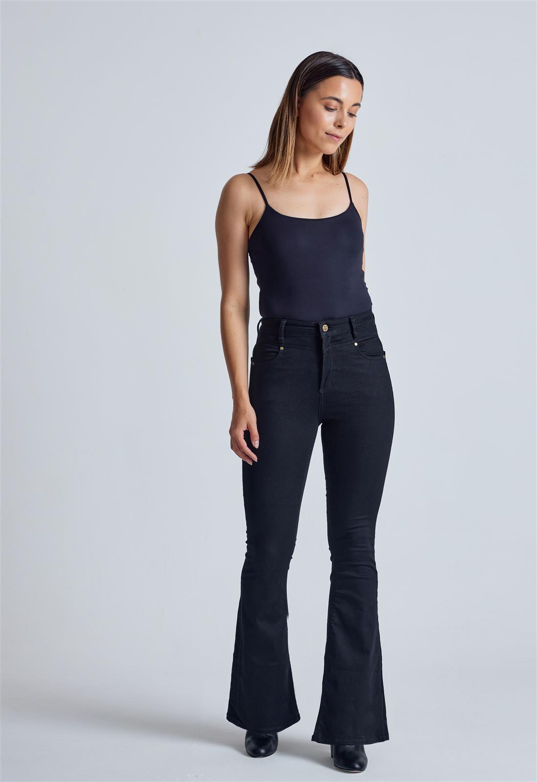Schlaghose High Waist Skinny Modell: Mavis