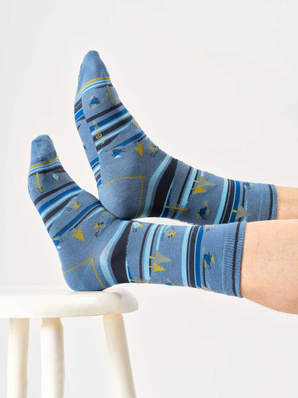 Socken Modell: Skiing
