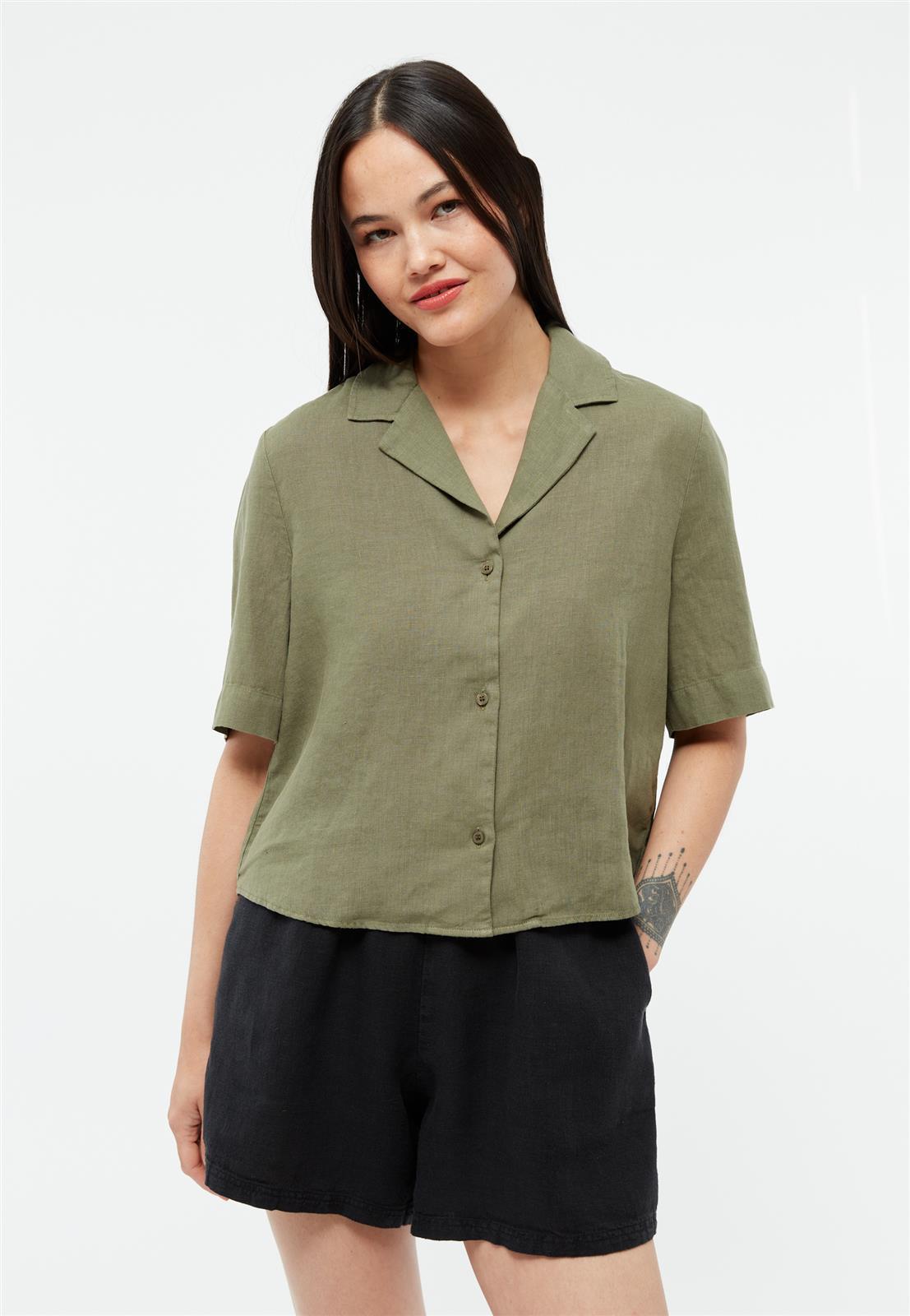 Leinen Bluse Modell: Carol