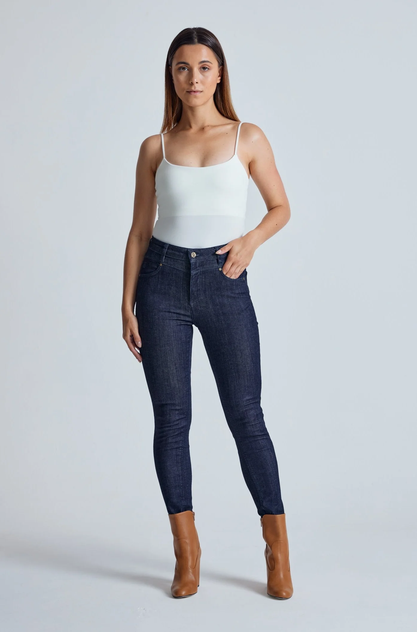 High Waist Skinny Jeans Modell: Nina