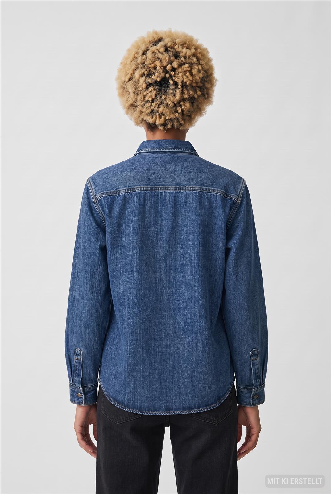 Relaxed Fit Denim Hemd Modell: Palm