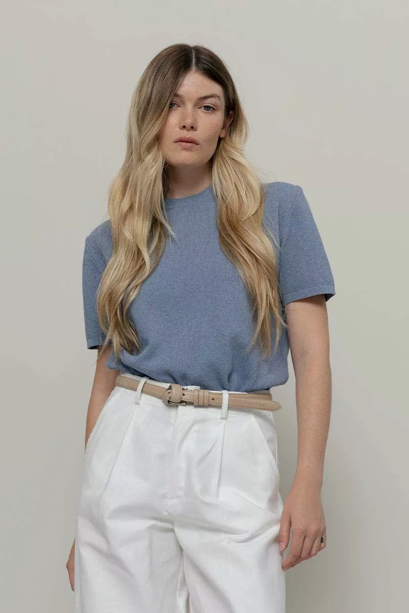 Feinstrick T-Shirt Modell: Carlotta