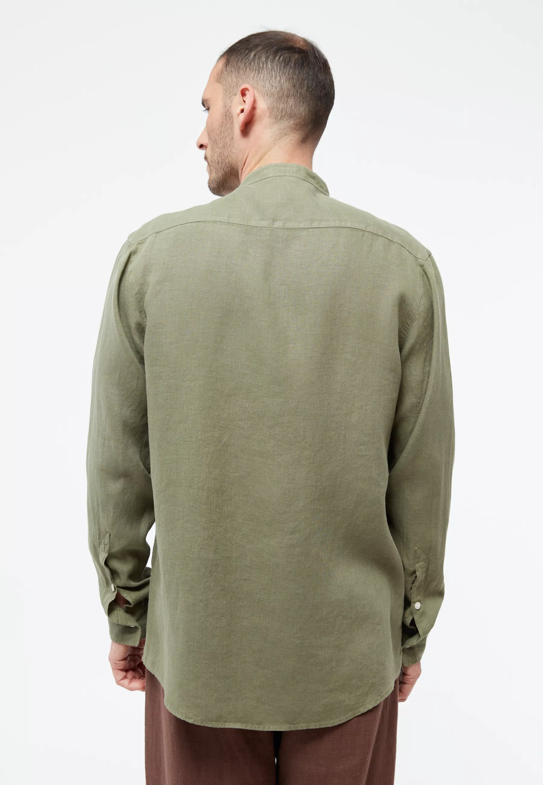 Leinen Stehkragen-Hemd Modell: Wes