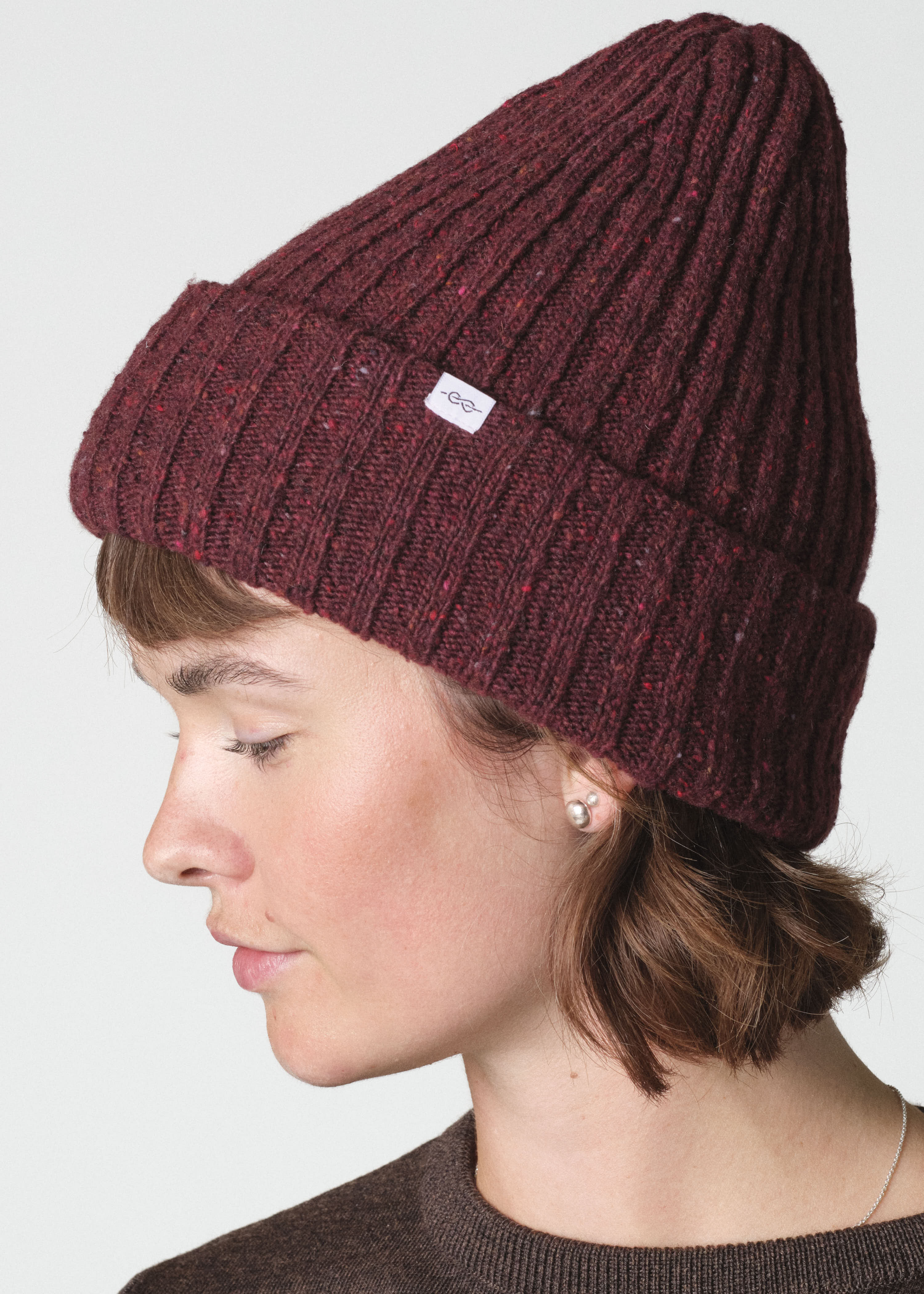 Melange Beanie aus Merinowolle
