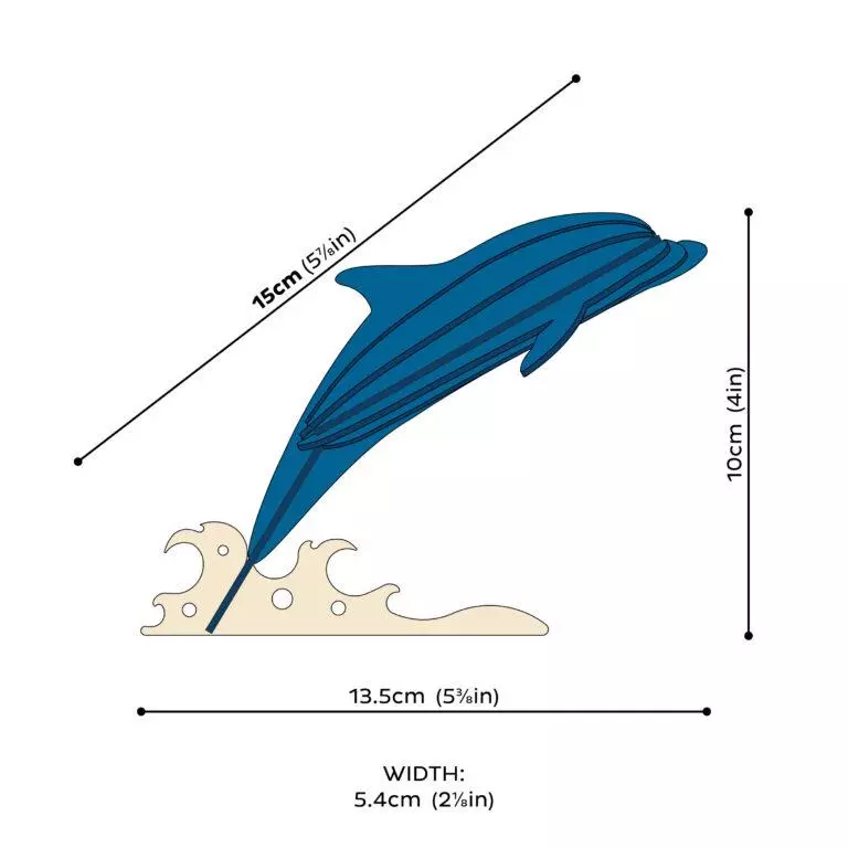 Holzdekoration Modell: Dolphin 15cm