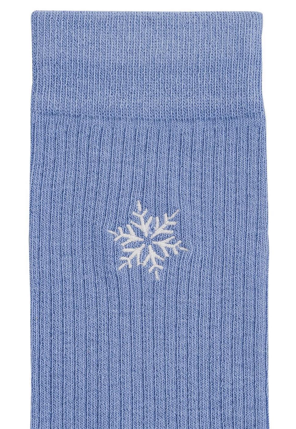 Gerippte Socken mit Stickerei, 1er Pack