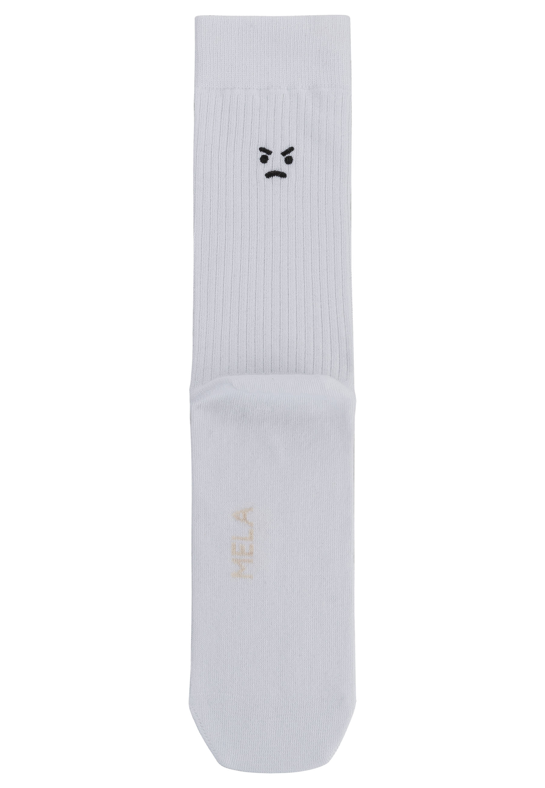 Gerippte Socken mit Stickerei, 5 er Pack