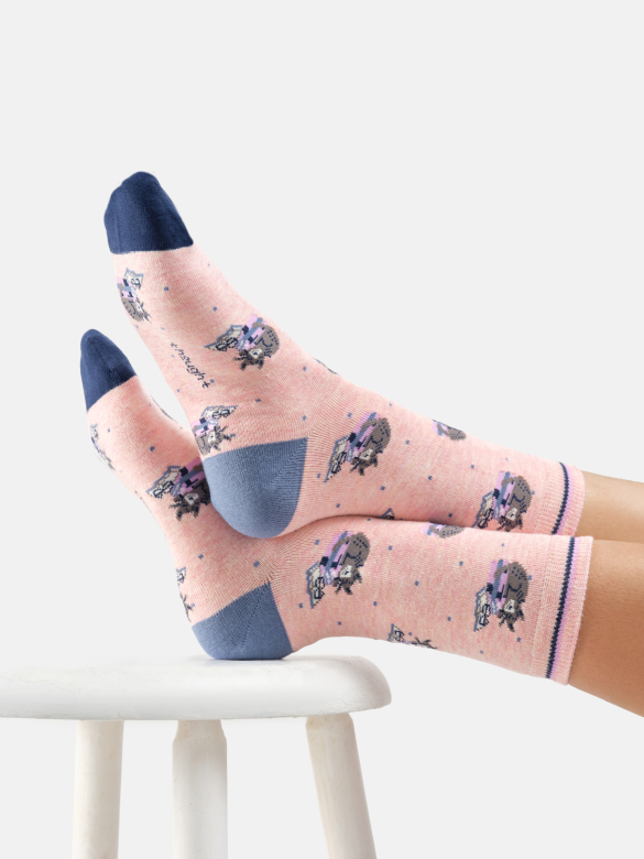 Socken Modell: Clever Cat