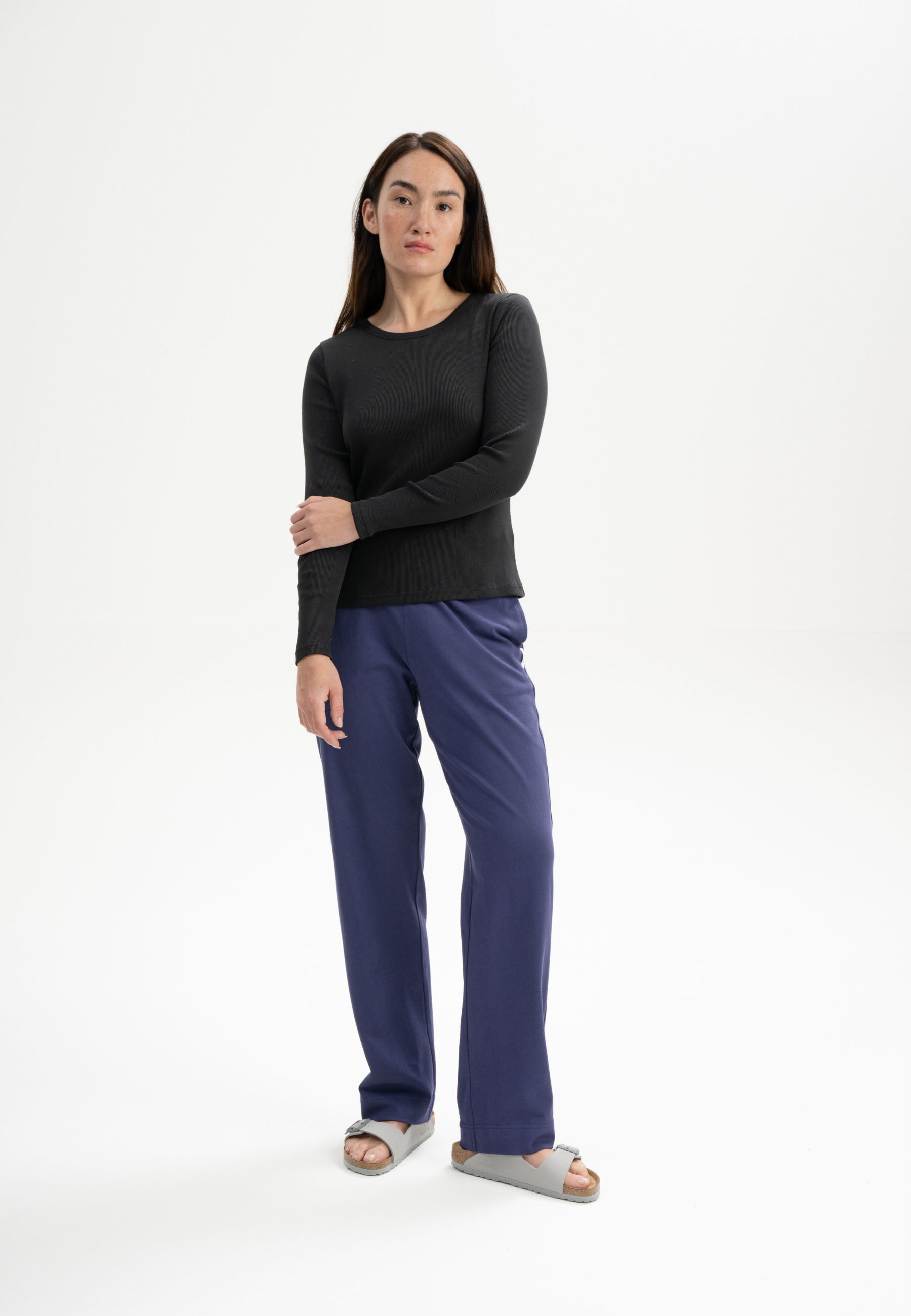 Geripptes Longsleeve Modell: Mehar GOTS