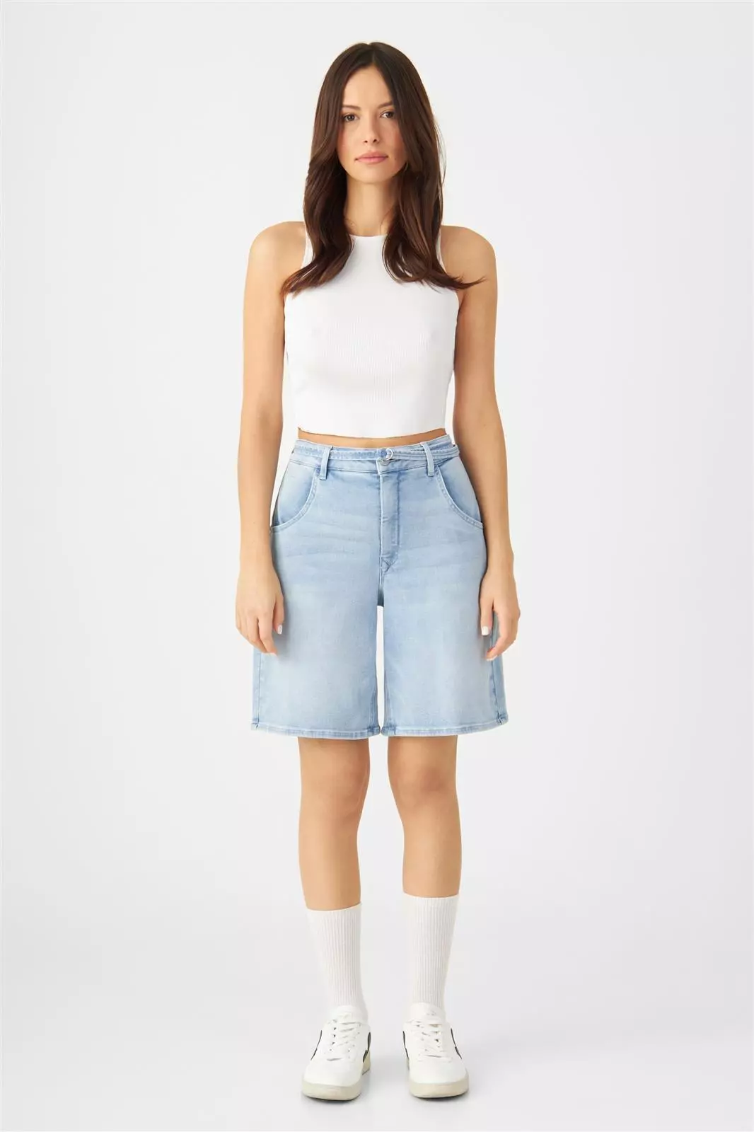 F01-0601_BLINKY_Soft_Denim_Shorts_W27_Light_Blue_200_025.jpg Jeans-Shorts Soft Denim Modell: Blinky