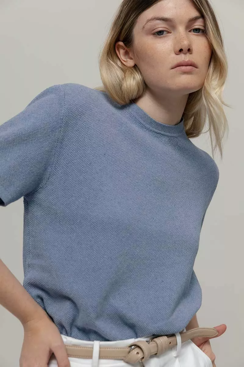 Feinstrick T-Shirt Modell: Carlotta
