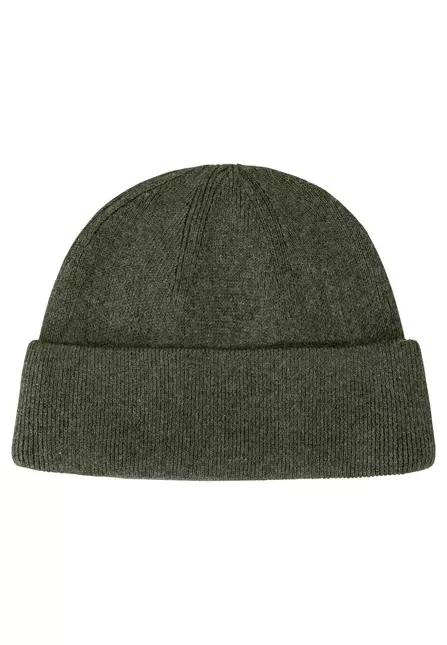 HIMMAT-green-blend--1- Feinstrick-Mütze Modell: Himmat GOTS