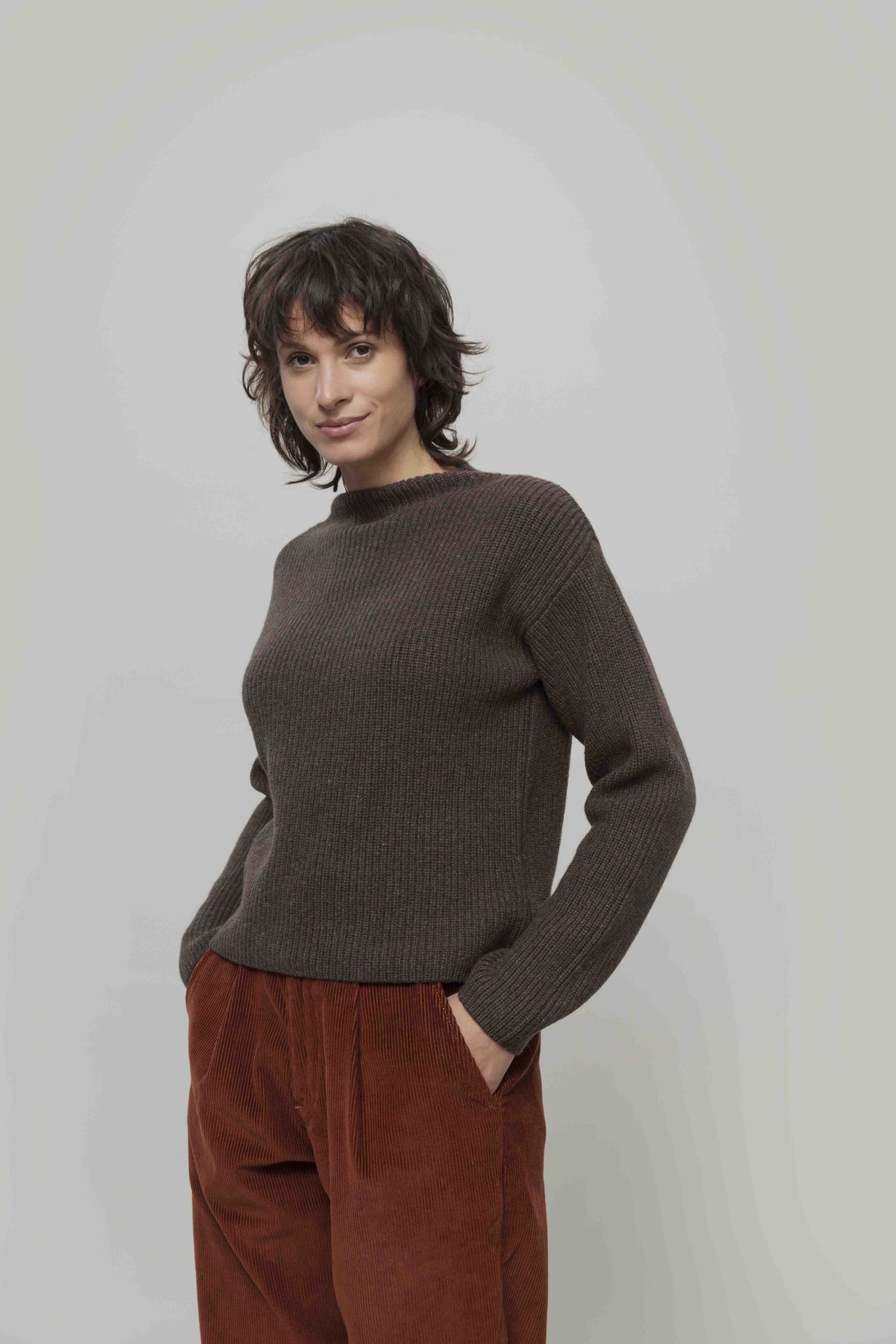 Rifo Rippstrick-Pullover aus recycelter Kaschmirwolle Modell: Melissa